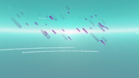 animación del procesamiento de datos sobre senderos en movimiento luces brillantes