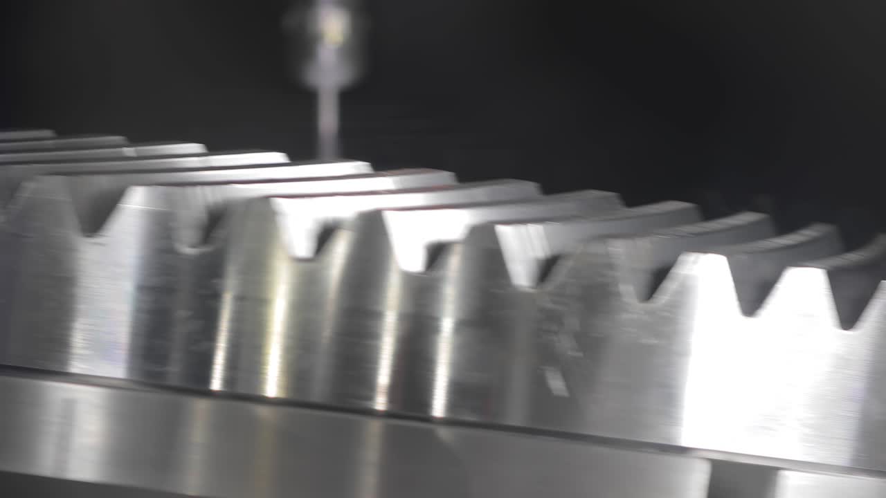 Metalworking CNC lathe milling machine. Cutting metal modern processing technology.
