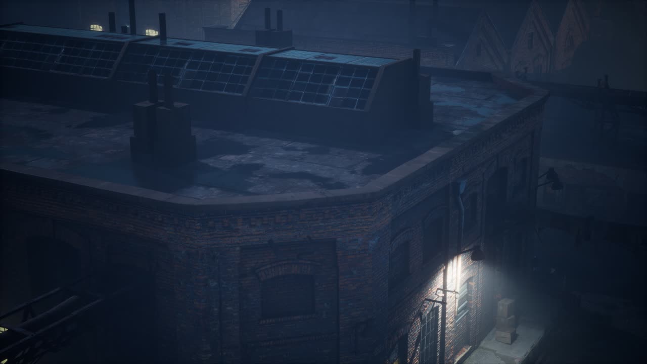 vista aérea de la vieja fábrica