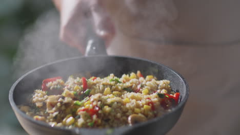 chef cooking fried rice