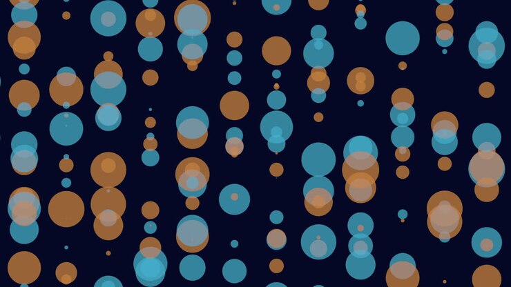 Vibrant circle pattern on dark background ideal website or app background design