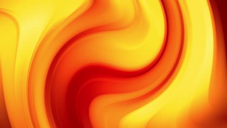 un gradiente rojo amarillo de un color de fuego brillante cambia lenta y cíclicamente. animación abstracta en bucle sin costuras 4k suave. renderizado en 3d de líneas curvas. 12