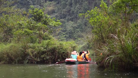 tourists enjoying a tranquil boat tour