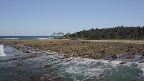 wooli headland nsw toma aérea sobre el agua