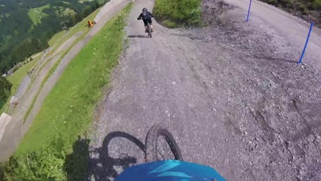 live on a downhill bike in austria, filmed with a gopro-7