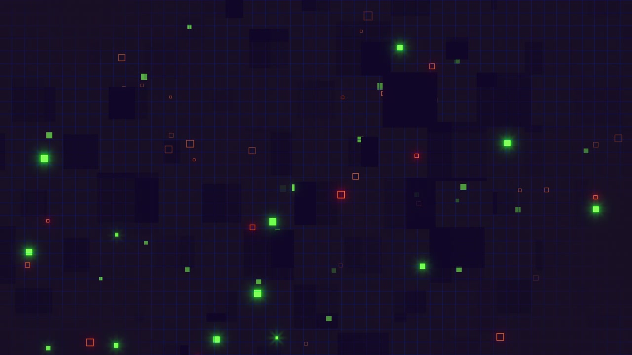Black and white grid with red and green squares versatile background