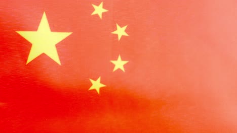 chinese national flag waving by the wind