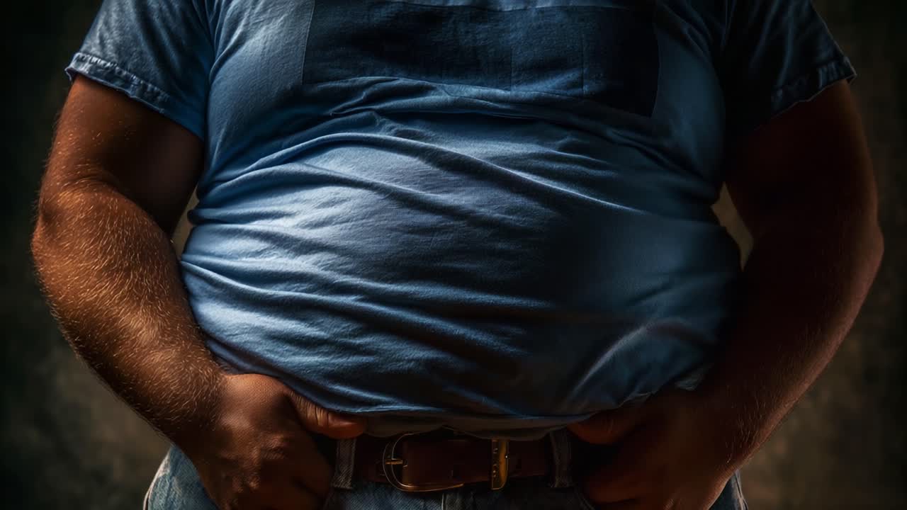 A Focused Examination of Body Positivity: Intimate Portrait Showcasing the Realities of Human Form, Emphasizing Acceptance and Self-Love Over Societal Expectations and Norms