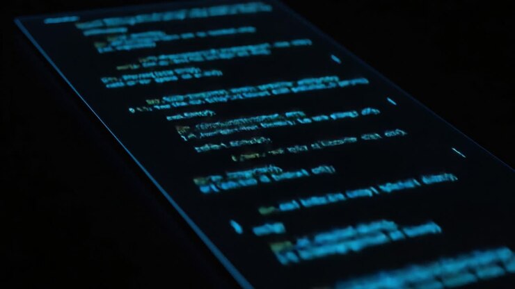 Digital Code Displayed on a Dark Screen