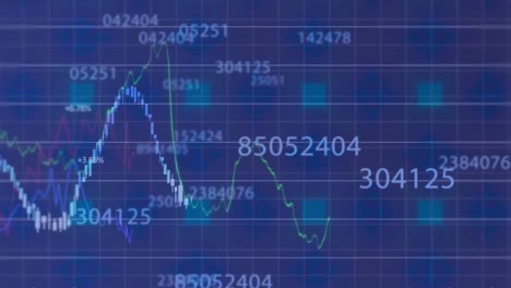 animation of data processing and statistics over grid