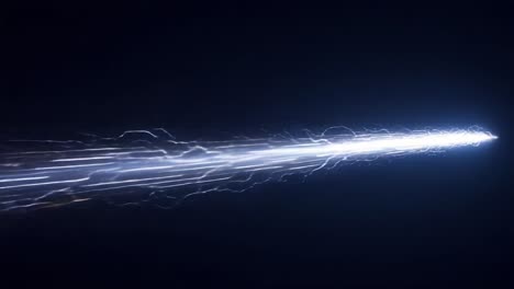 dynamic display of electric energy: a striking example of light speed and motion captured in vibrant blue and white trails against a dark background