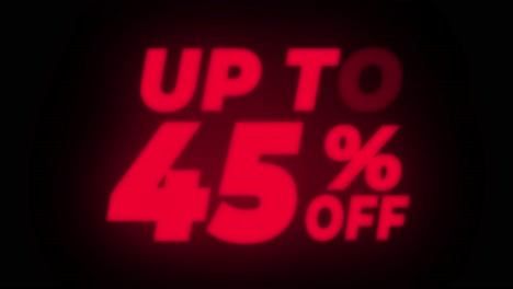 45% off sale promotion graphic