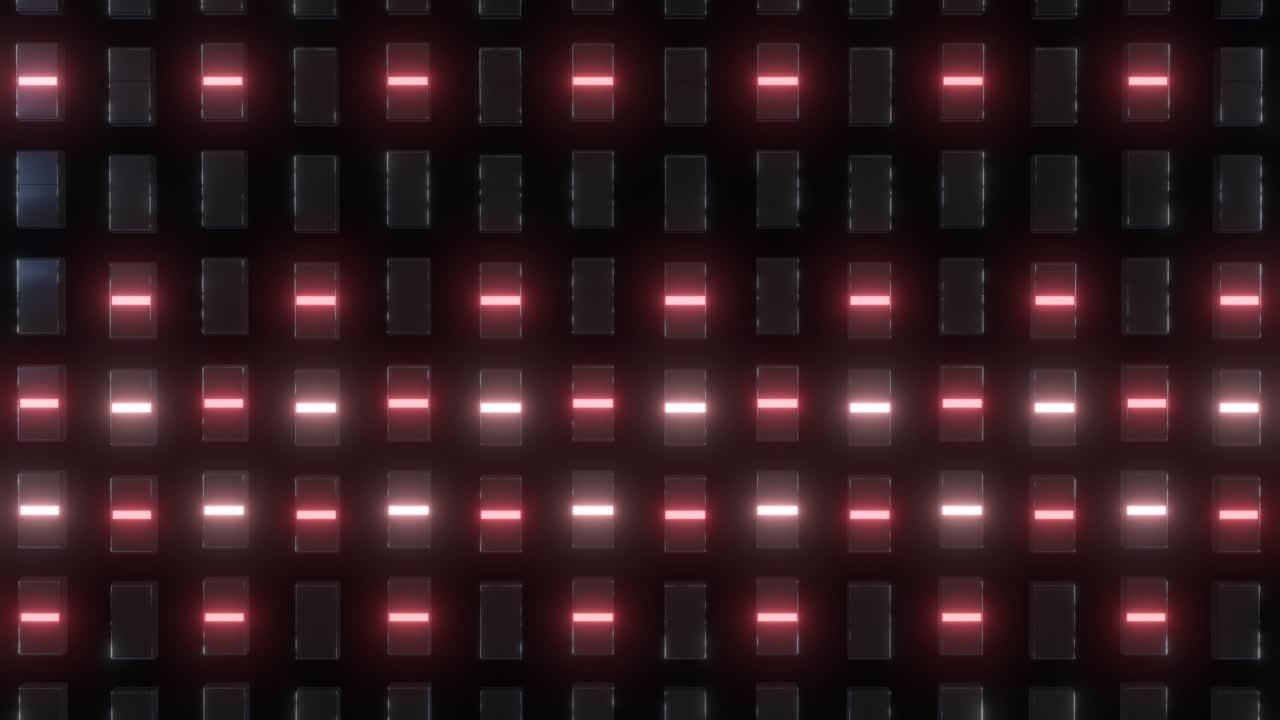 Abstract Geometric Pattern with Glowing Lights