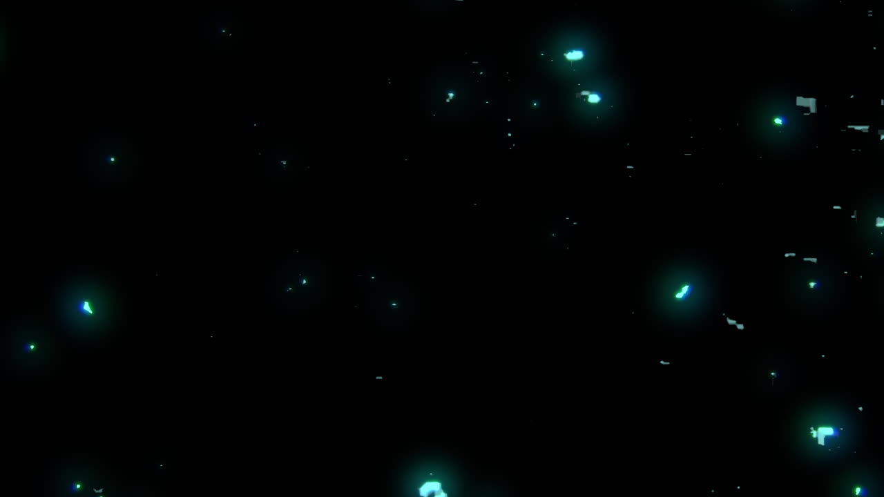 las brillantes constelaciones azules iluminan un lienzo oscuro