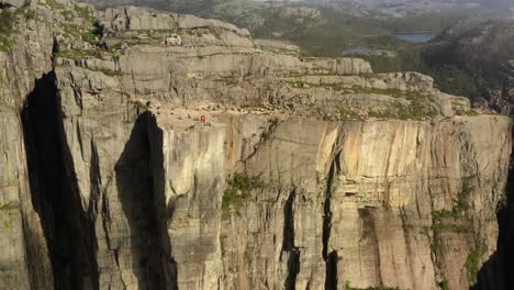 aerial footage pulpit rock preikestolen beautiful nature norway