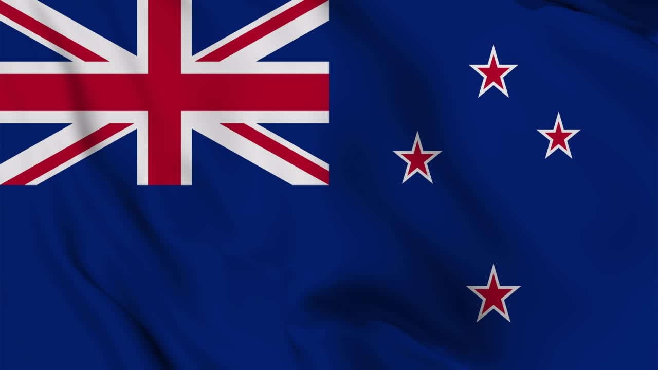 뉴질랜드의 발이 무없이 흔들리는 애니메이션