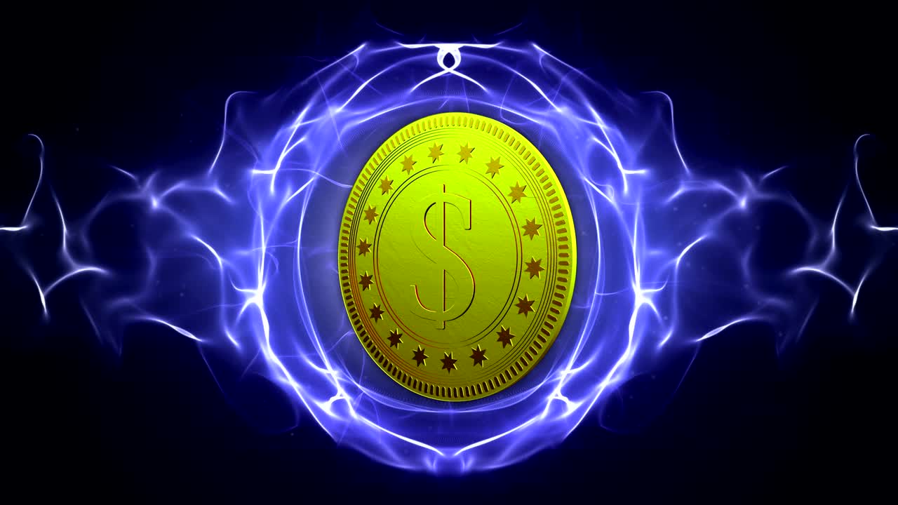 Dollars Currency Money Animation, Background, Rendering, Loop, with Alpha Channel