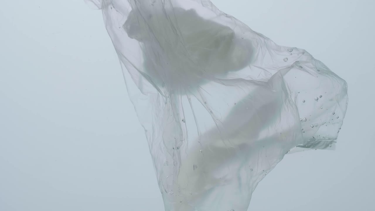 물 에 있는 플라스틱 가방