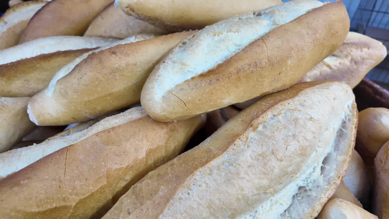 Primo piano di pane fresco