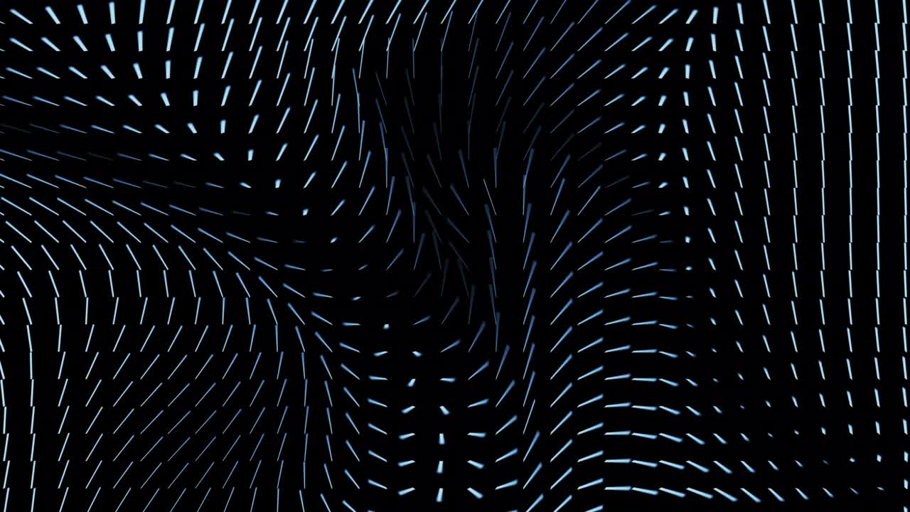 Abstract Looped Moving Line Matrix Pattern. Noise Flow Dynamic.
