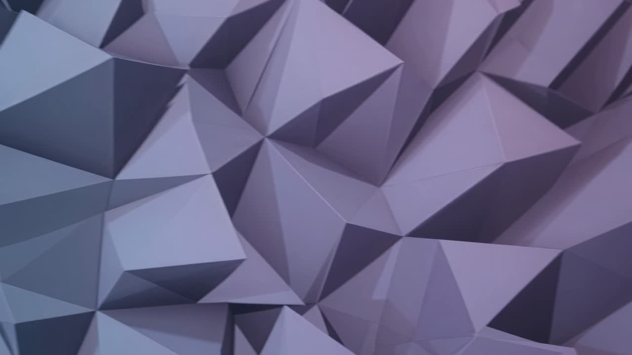 Abstract geometric shapes create a dynamic visual flow, showcasing a continuous progression of angular forms and textures in a captivating scene