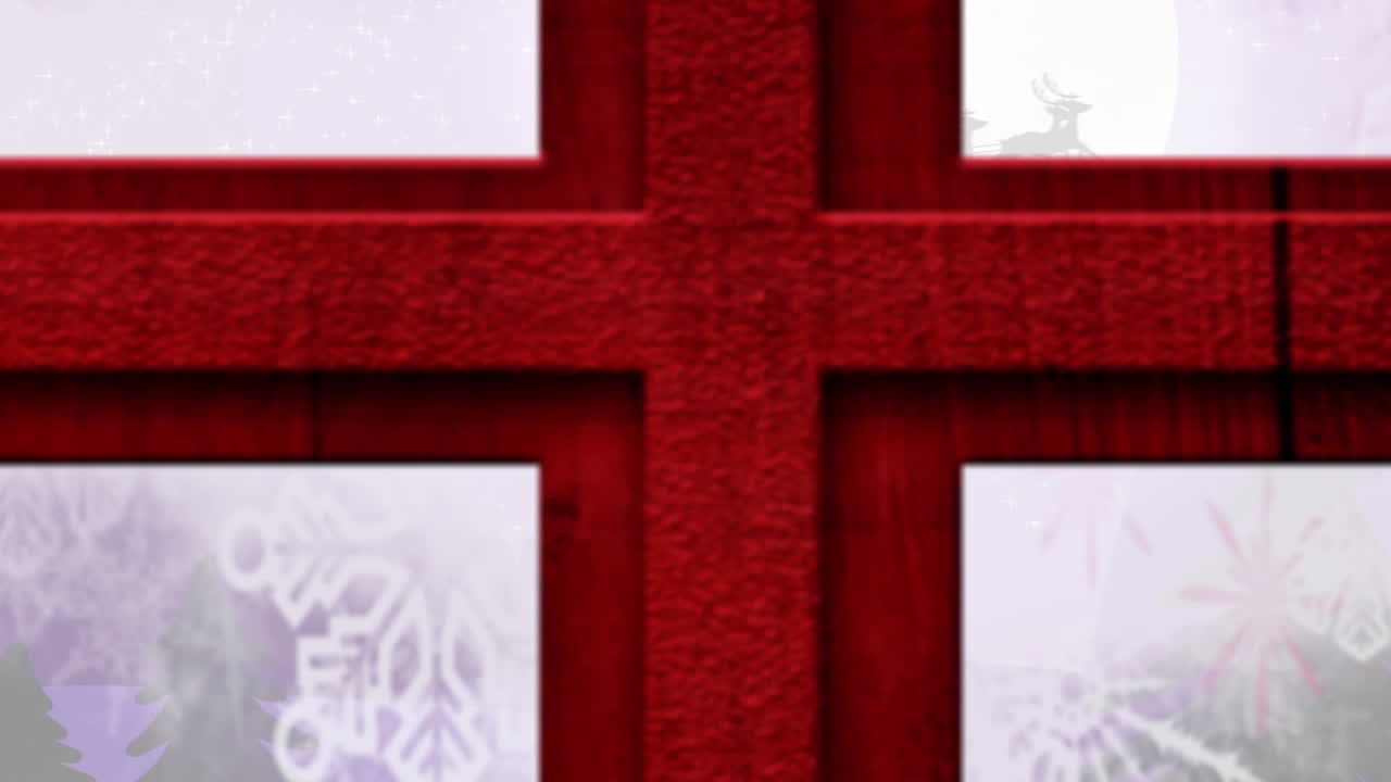 사 ⁇  과 함께  ⁇ 매 를 타고 있는 산타 와 함께 겨울 풍경 의 애니메이션