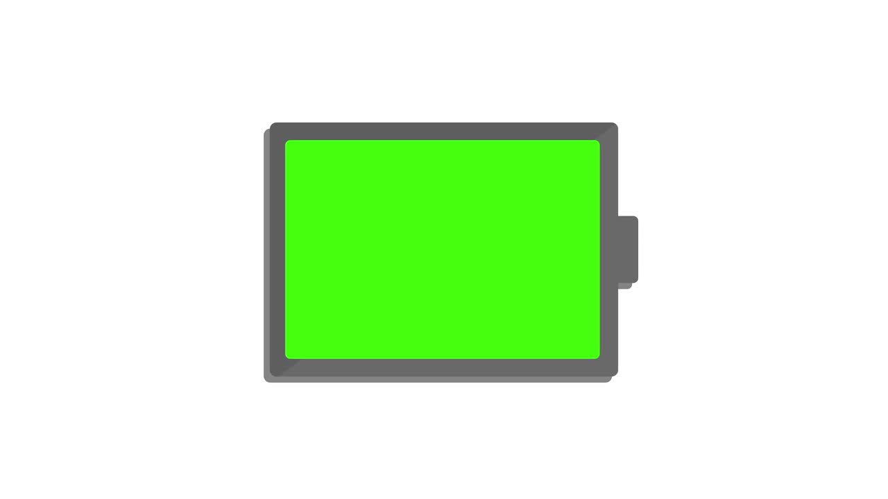 carga de la batería hasta el máximo, animación gráfica de movimiento fondo blanco teclable