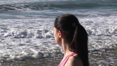 beautiful woman at the beach