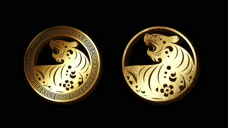 Zodiaco-Chino-Año-Del-Tigre-2022-Bucle-De-Signo-Astrológico-Partículas-De-Oro-Brillante-Símbolo-Del-Zodiaco-Chino-Para-La-Fortuna-Y-La-Prosperidad-Con-Fondo-Alfa-Listo-Para-Superposición