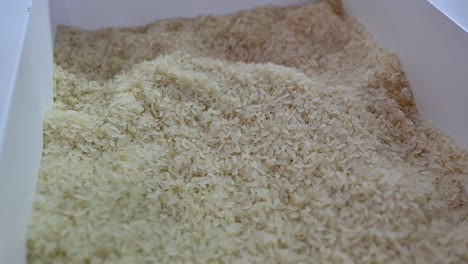 closeup of the rice displayed during the gulf food exhibition in the united arab emirates