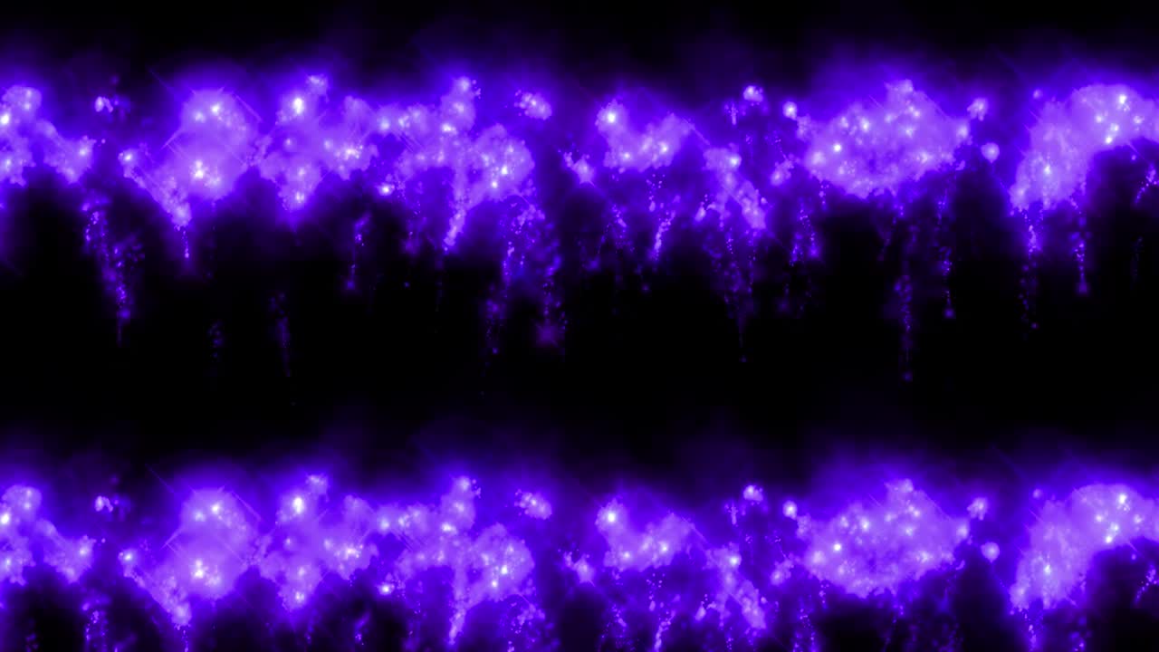 Animazione grafica in movimento di scintille e particelle colorate.