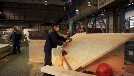 woodworking process in a factory