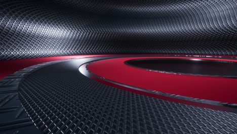 red round platform, product show. 3d animation