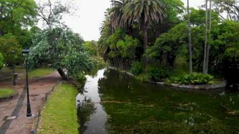 Un-Día-Tranquilo-En-El-Parque-Rodó-Con-Exuberante-Vegetación-Y-Un-Entorno-Tranquilo