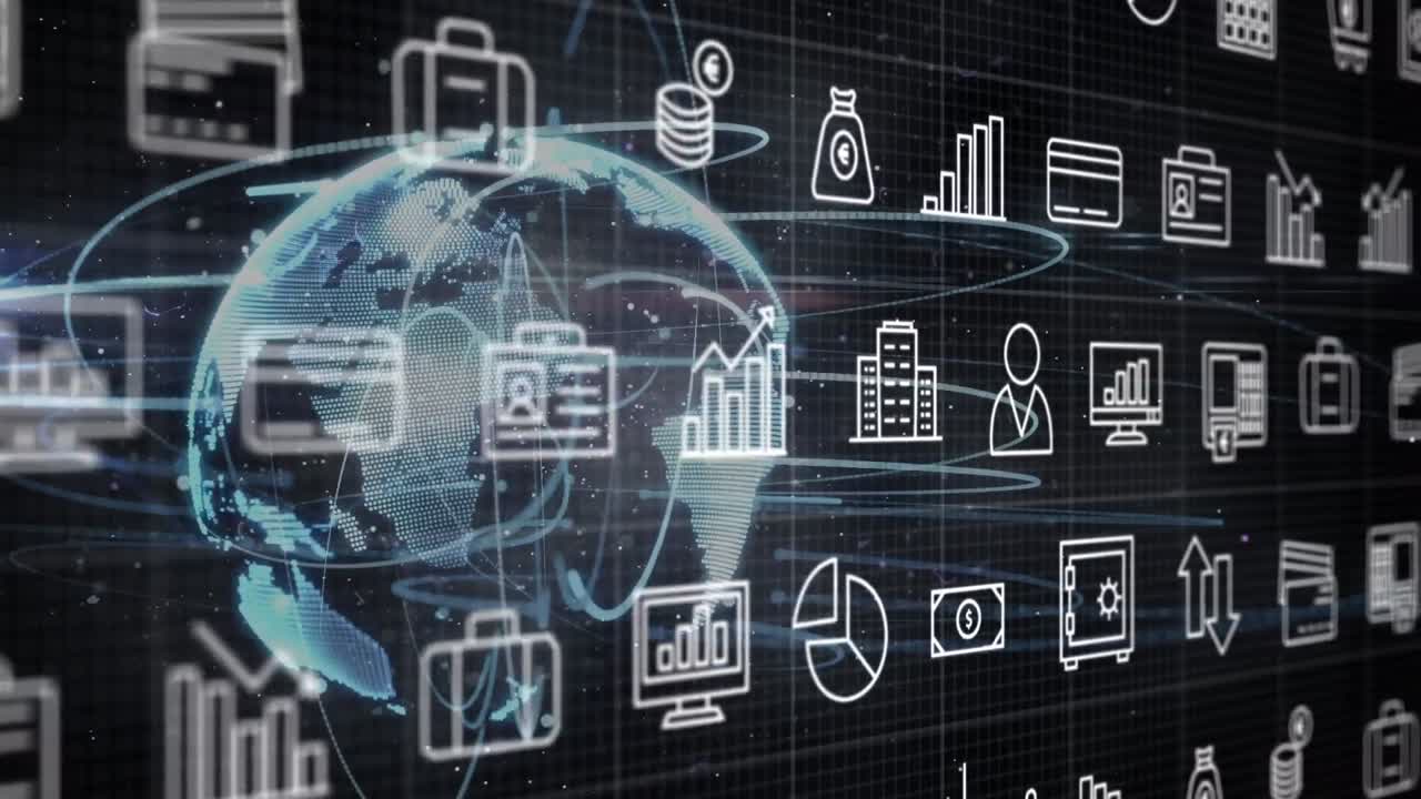 animación de iconos en todo el mundo