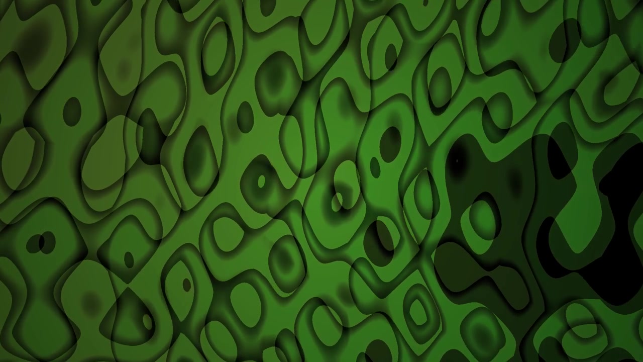 Fondo animado dinámico con formas líquidas orgánicas abstractas verdes