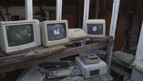 old technology computers apocalyptic scene