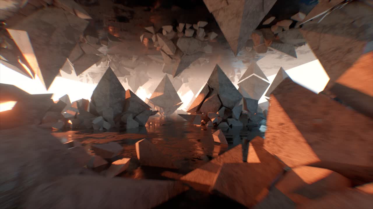Caverne di Cristallo Astratte e Frantumate