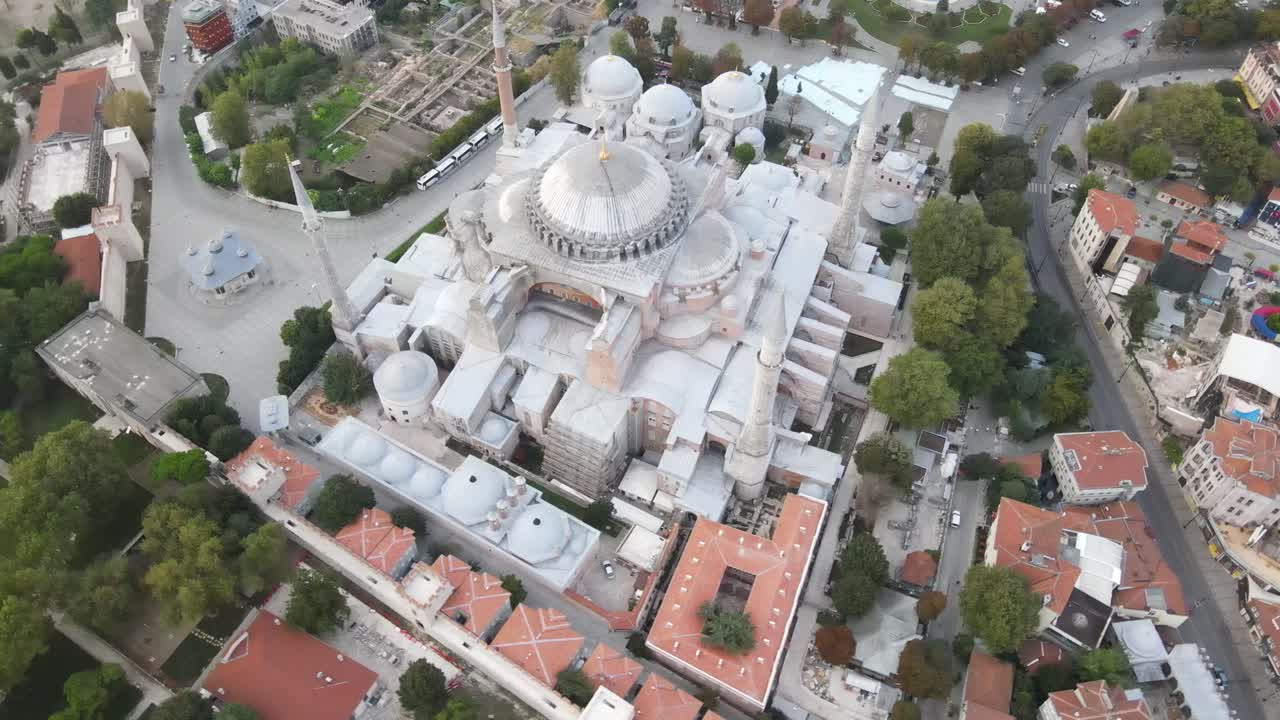 ayasofya camisi hagia sophia hava görüntüsü