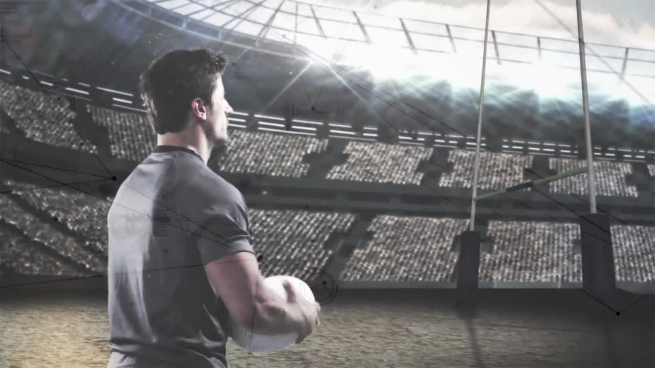 ⁇ 볼을 들고 있는 럭비 선수