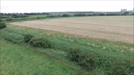 Una-Vista-A-Lo-Largo-De-Uno-De-Los-Miles-Y-Miles-De-Campos-De-Trigo-En-Inglaterra,-Reino-Unido