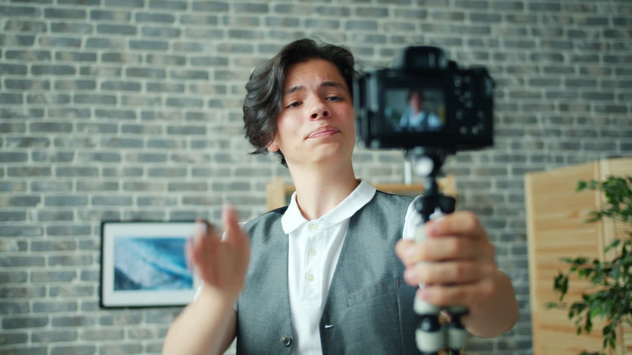 Young Person Creating Social Media Content