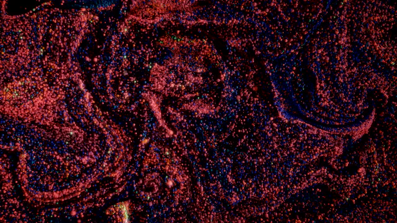 esferas abstractas girando como la pintura.