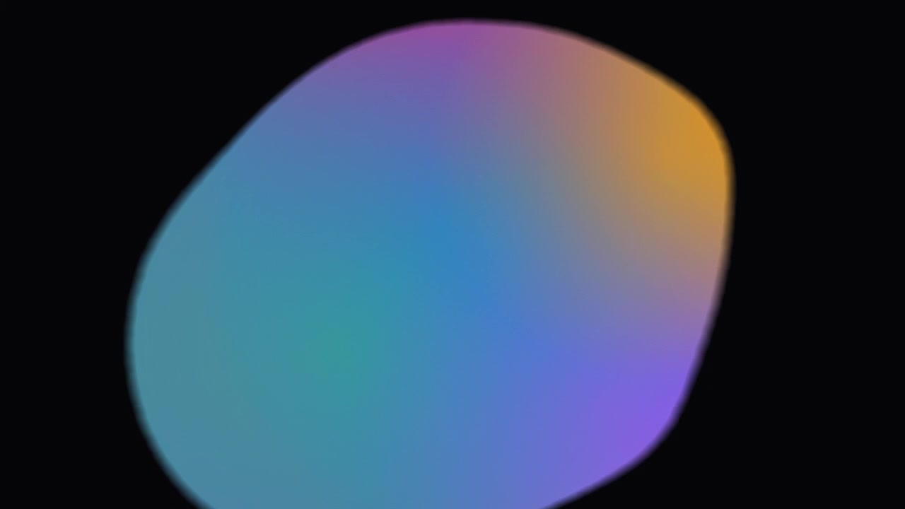 Abstract Fluid Gradient Shape Morphing on Black Background