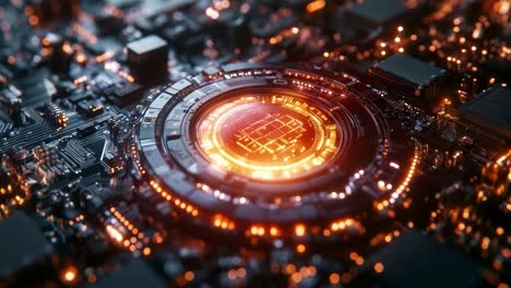 detailed close-up of a modern circuit board
