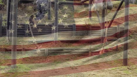 american soldier climbing ropes