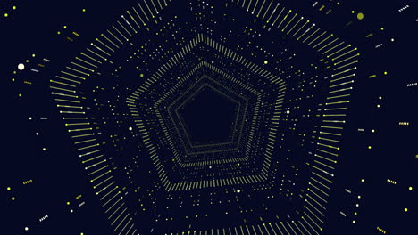 Futuristic-tunnel-in-galaxy-from-dots-and-lines-in-hexagons-from-rainbow-color