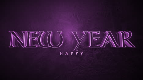 Dark-monochrome-Happy-New-Year-text-on-purple-gradient