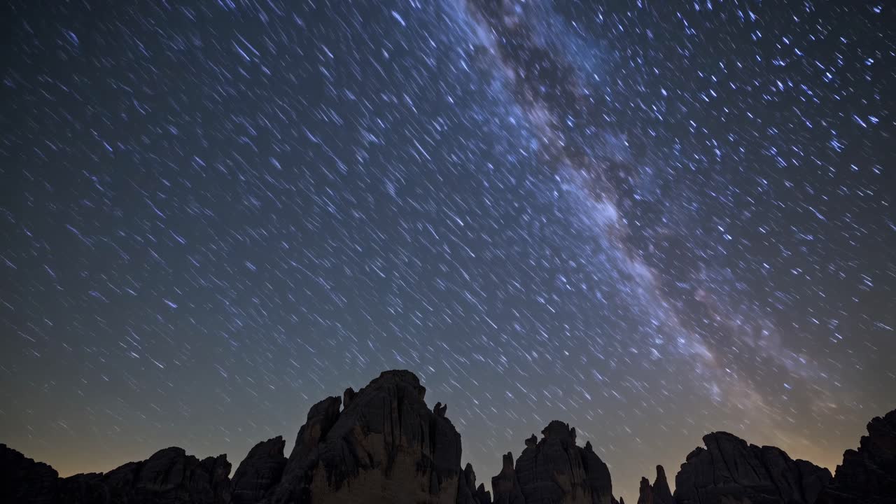 Star Trails Over Rocky Mountains