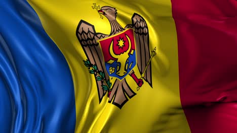 beautiful 3d animation of the moldova flag in loop mode